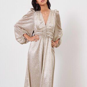 Gold Celie Dress by ba&sh